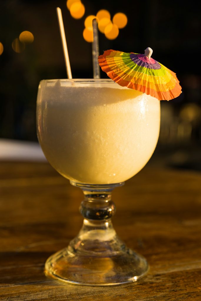 cocktail, pina colada, paper umbrella
