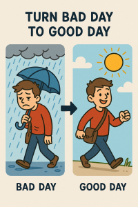 turn bad day to good day, changing life, bad to good day
