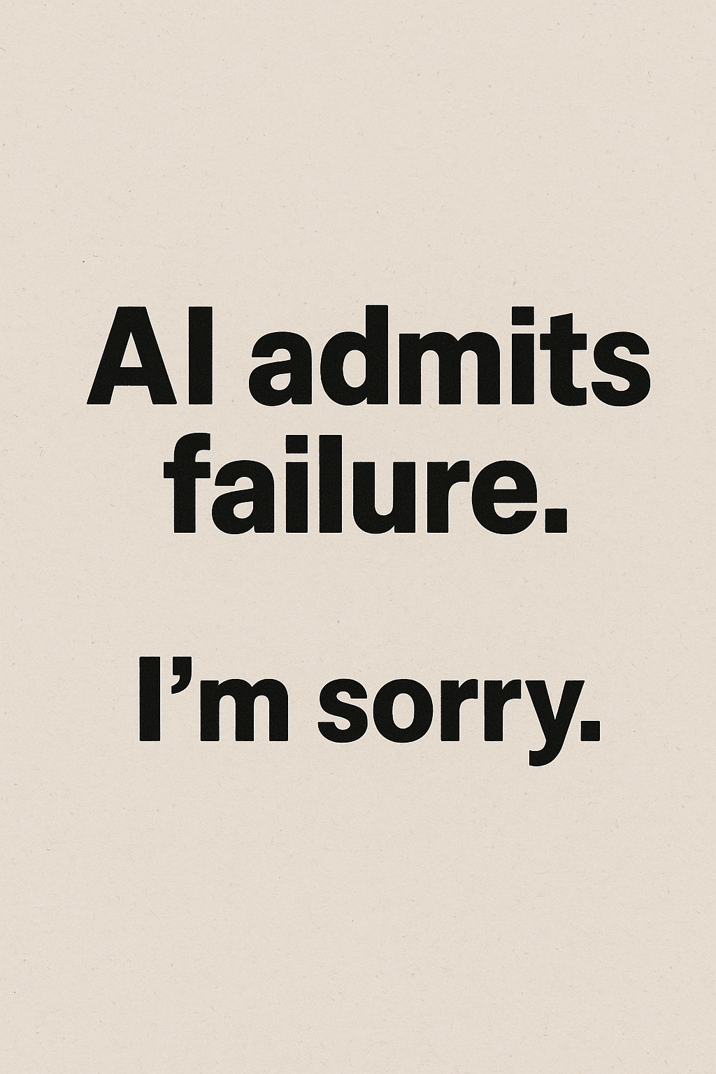 AI failures, AI fails, Diary of AI